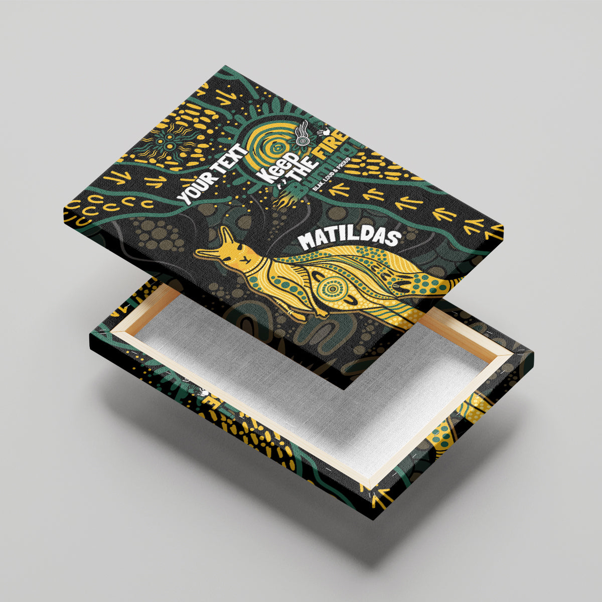 Australia Matildas Indigenous Canvas Wall Art NAIDOC 2024 Keep The Fire Burning
