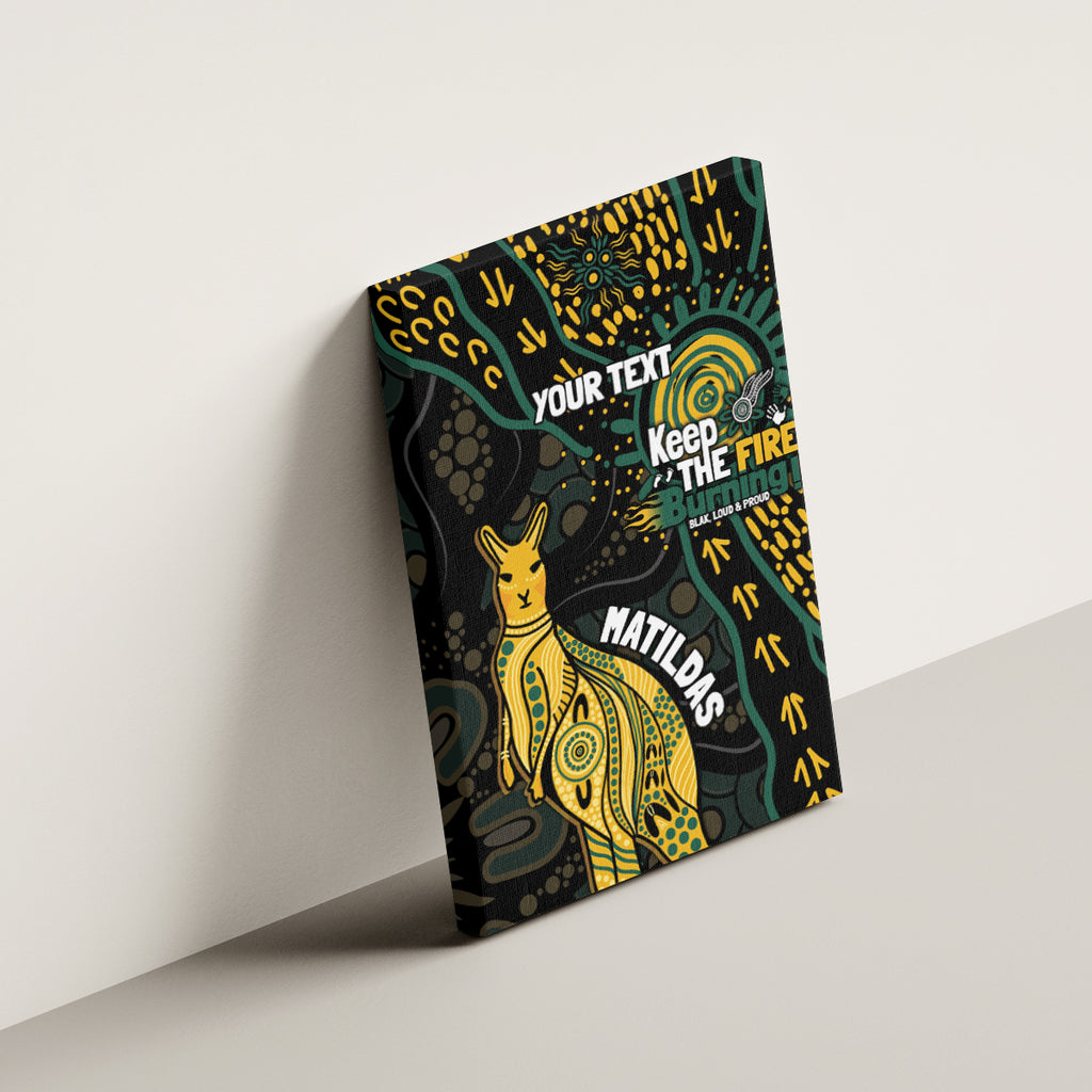 Australia Matildas Indigenous Canvas Wall Art NAIDOC 2024 Keep The Fire Burning