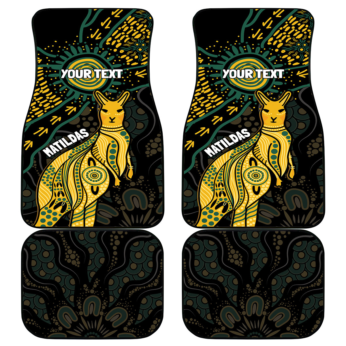 Australia Matildas Indigenous Car Mats NAIDOC 2024 Keep The Fire Burning
