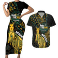 Australia Matildas Indigenous Couples Matching Short Sleeve Bodycon Dress and Hawaiian Shirt NAIDOC 2024 Keep The Fire Burning