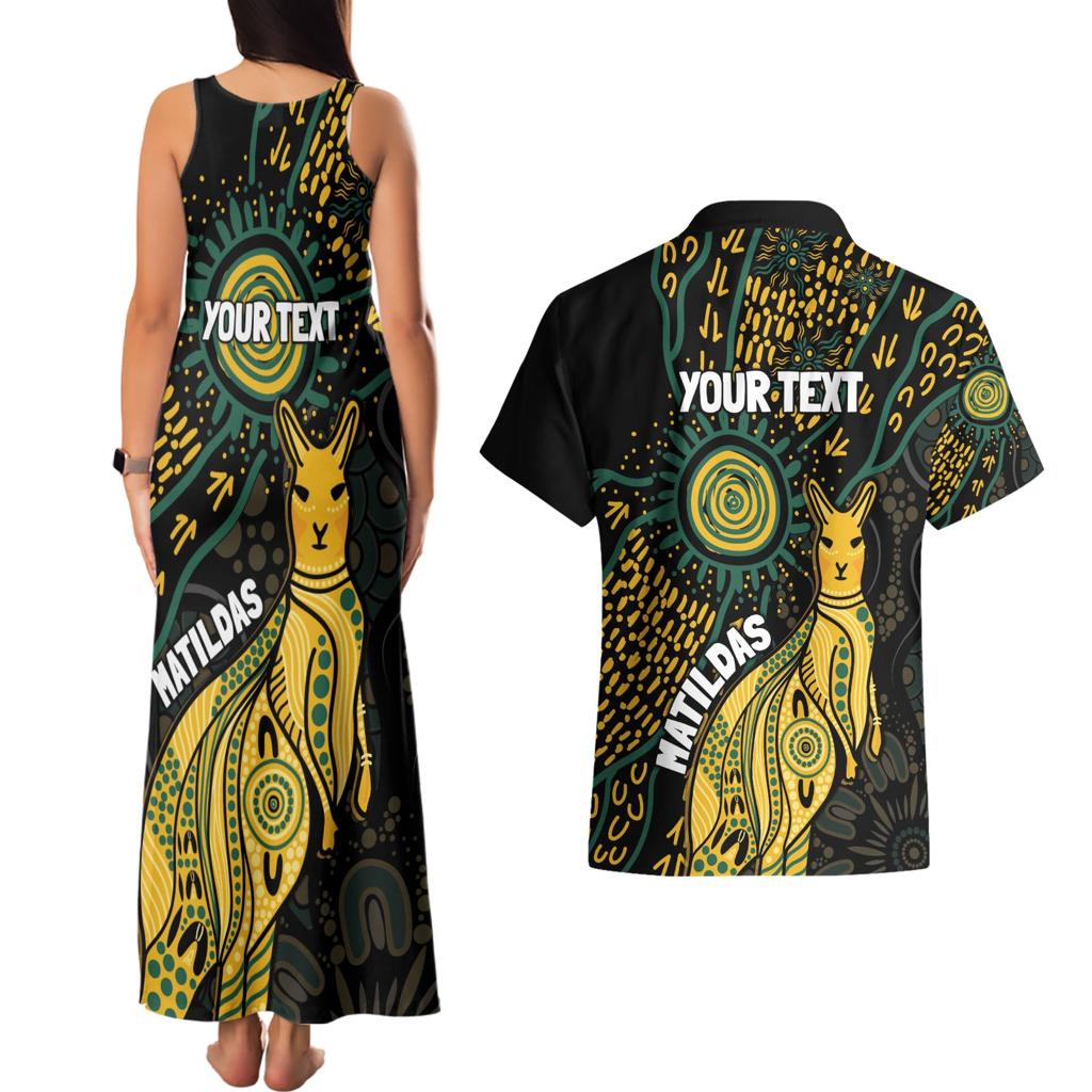 Australia Matildas Indigenous Couples Matching Tank Maxi Dress and Hawaiian Shirt NAIDOC 2024 Keep The Fire Burning