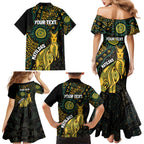 Australia Matildas Indigenous Family Matching Mermaid Dress and Hawaiian Shirt NAIDOC 2024 Keep The Fire Burning