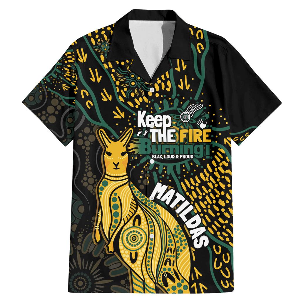 Australia Matildas Indigenous Family Matching Mermaid Dress and Hawaiian Shirt NAIDOC 2024 Keep The Fire Burning