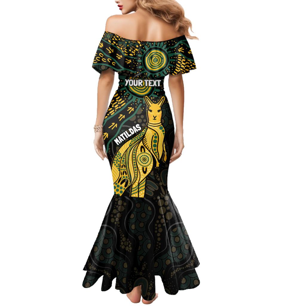 Australia Matildas Indigenous Family Matching Mermaid Dress and Hawaiian Shirt NAIDOC 2024 Keep The Fire Burning