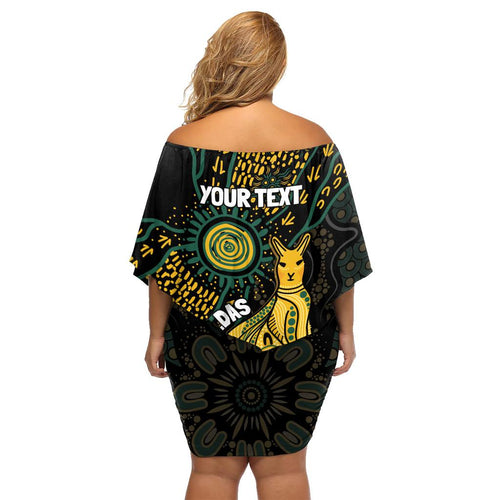 Australia Matildas Indigenous Family Matching Off Shoulder Short Dress and Hawaiian Shirt NAIDOC 2024 Keep The Fire Burning