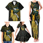 Australia Matildas Indigenous Family Matching Tank Maxi Dress and Hawaiian Shirt NAIDOC 2024 Keep The Fire Burning
