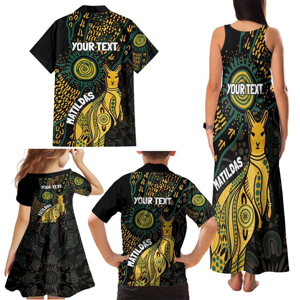 Australia Matildas Indigenous Family Matching Tank Maxi Dress and Hawaiian Shirt NAIDOC 2024 Keep The Fire Burning