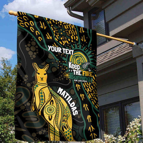 Australia Matildas Indigenous Garden Flag NAIDOC 2024 Keep The Fire Burning