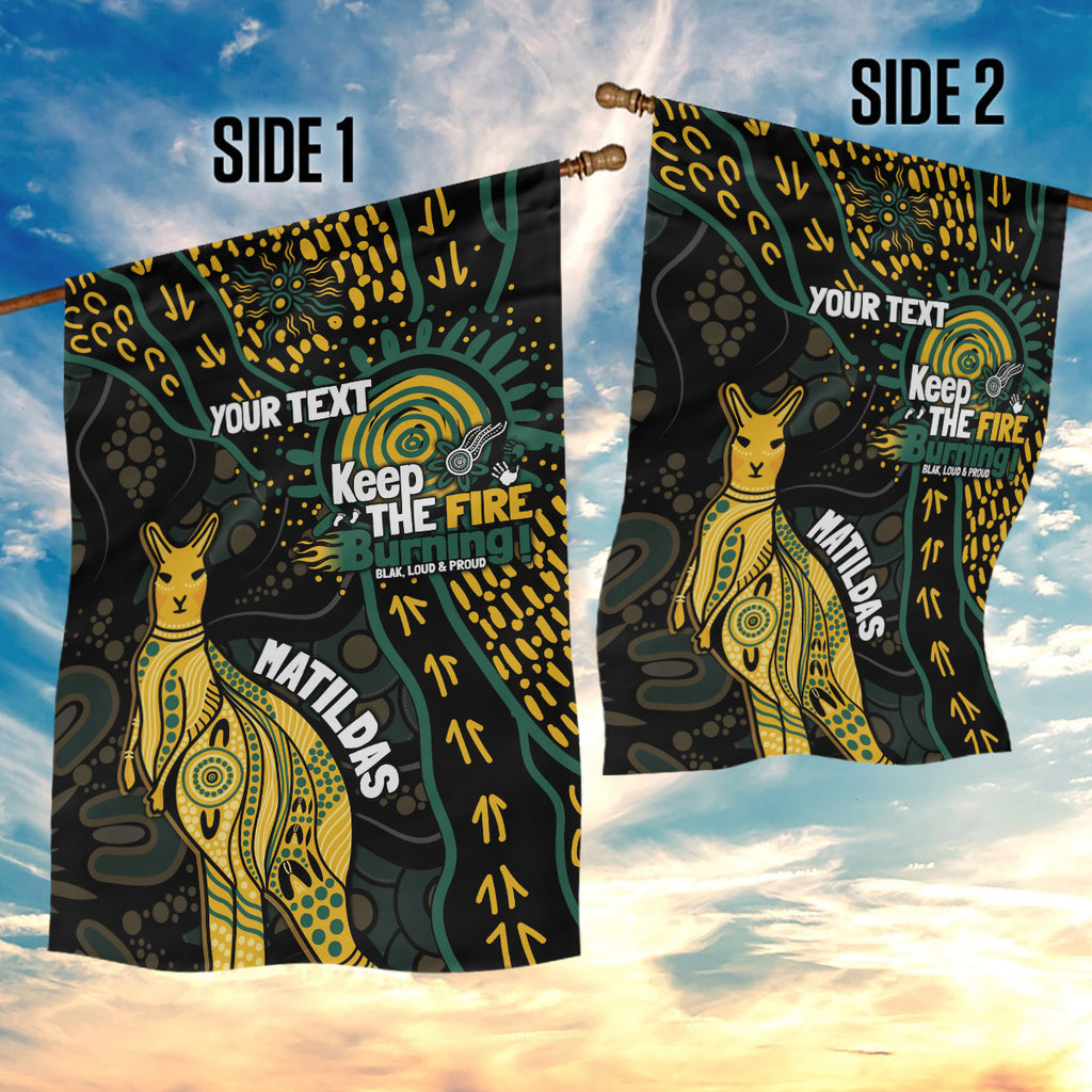 Australia Matildas Indigenous Garden Flag NAIDOC 2024 Keep The Fire Burning