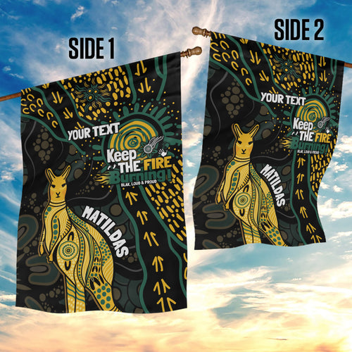 Australia Matildas Indigenous Garden Flag NAIDOC 2024 Keep The Fire Burning