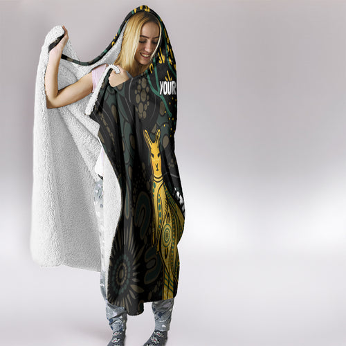 Australia Matildas Indigenous Hooded Blanket NAIDOC 2024 Keep The Fire Burning