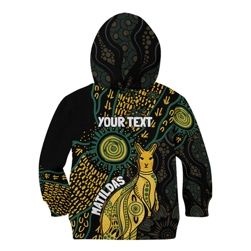 Australia Matildas Indigenous Kid Hoodie NAIDOC 2024 Keep The Fire Burning