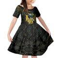 Australia Matildas Indigenous Kid Short Sleeve Dress NAIDOC 2024 Keep The Fire Burning