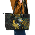Australia Matildas Indigenous Leather Tote Bag NAIDOC 2024 Keep The Fire Burning