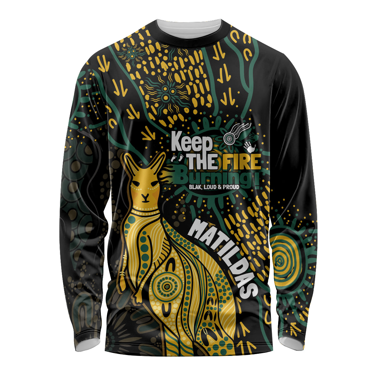 Australia Matildas Indigenous Long Sleeve Shirt NAIDOC 2024 Keep The Fire Burning