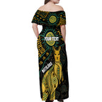 Australia Matildas Indigenous Off Shoulder Maxi Dress NAIDOC 2024 Keep The Fire Burning
