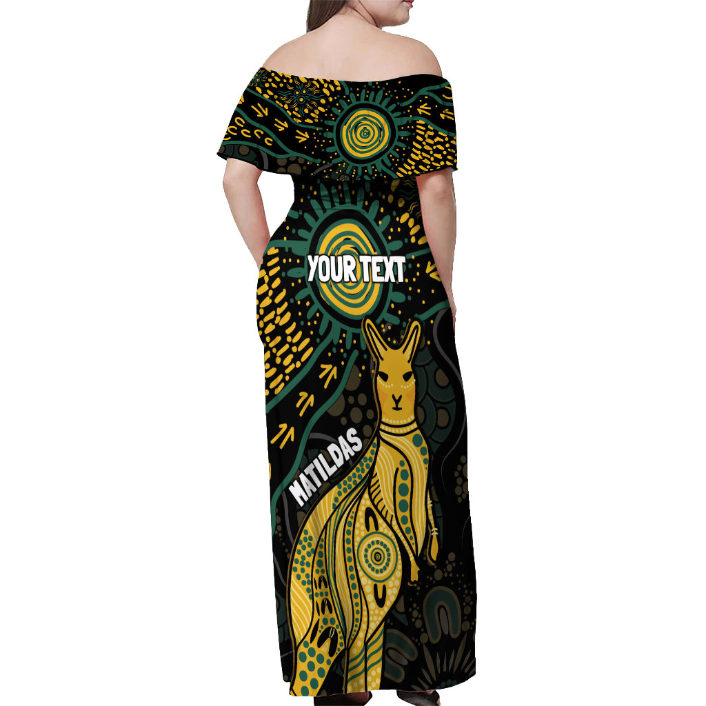 Australia Matildas Indigenous Off Shoulder Maxi Dress NAIDOC 2024 Keep The Fire Burning