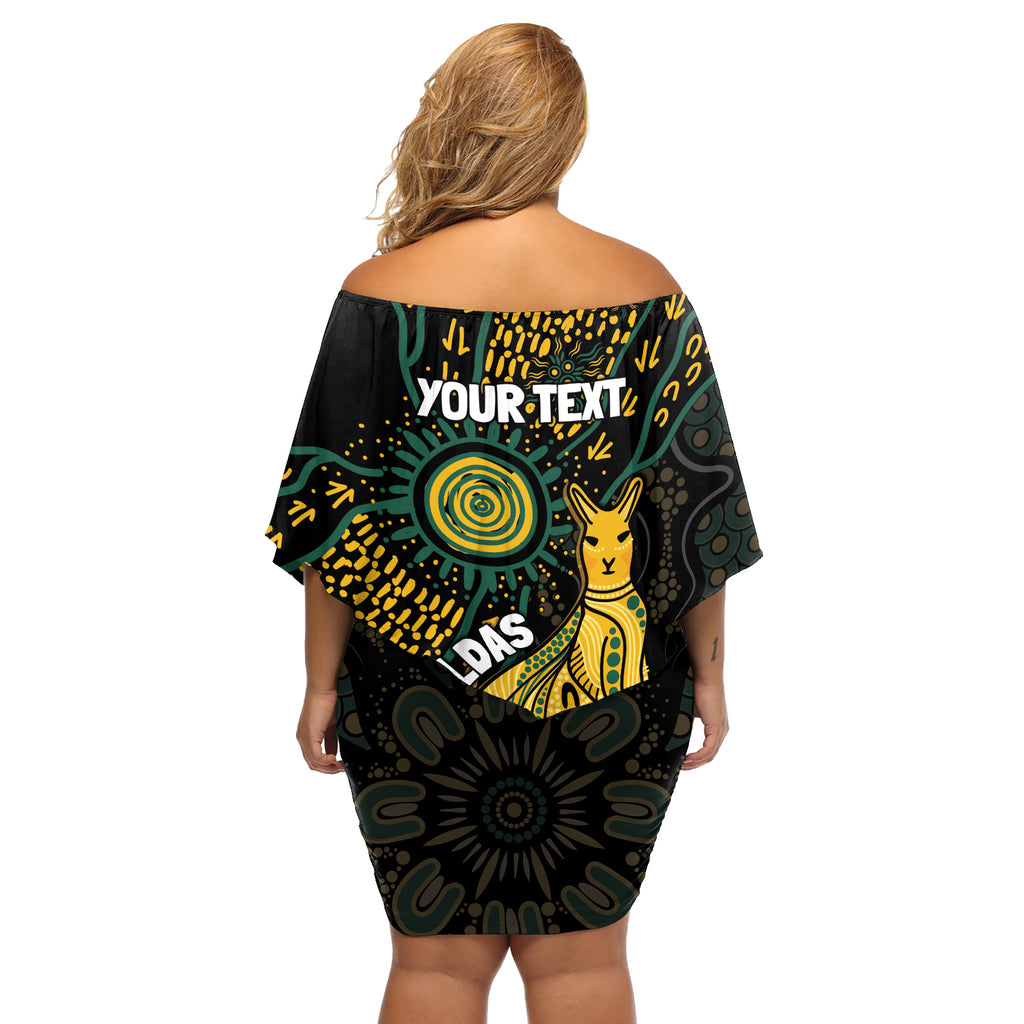 Australia Matildas Indigenous Off Shoulder Short Dress NAIDOC 2024 Keep The Fire Burning