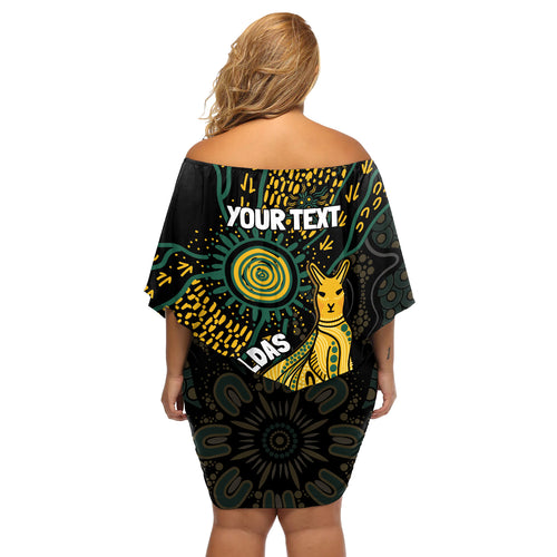 Australia Matildas Indigenous Off Shoulder Short Dress NAIDOC 2024 Keep The Fire Burning