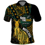 Australia Matildas Indigenous Polo Shirt NAIDOC 2024 Keep The Fire Burning