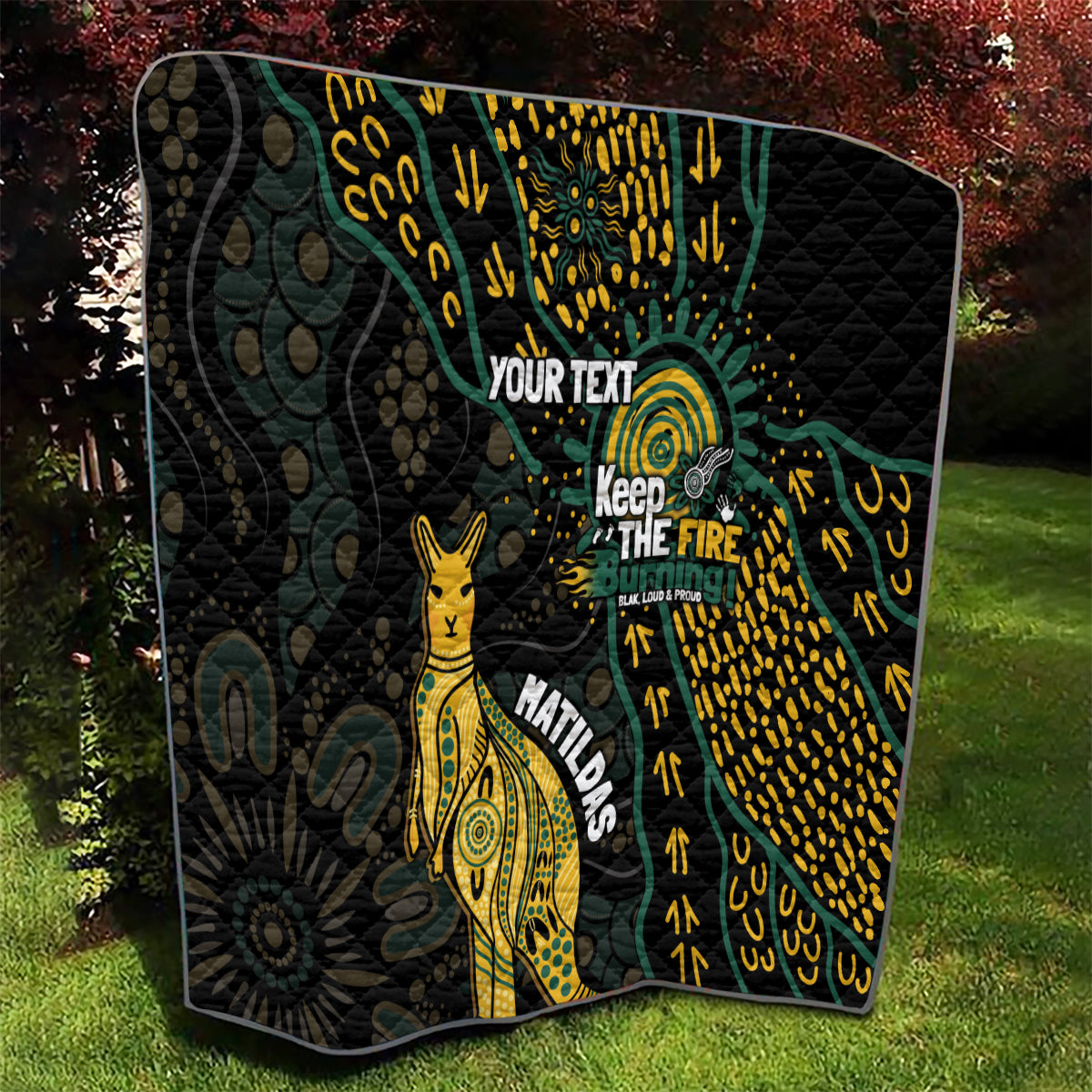 Australia Matildas Indigenous Quilt NAIDOC 2024 Keep The Fire Burning
