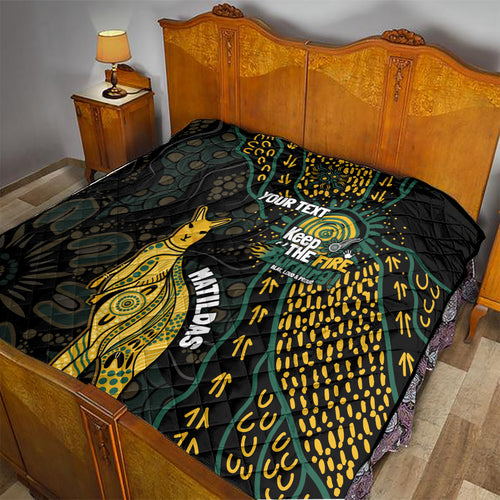 Australia Matildas Indigenous Quilt NAIDOC 2024 Keep The Fire Burning