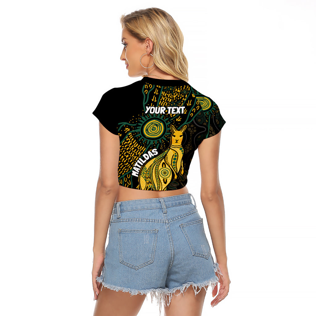 Australia Matildas Indigenous Raglan Cropped T Shirt NAIDOC 2024 Keep The Fire Burning