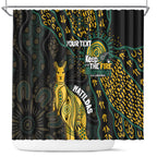 Australia Matildas Indigenous Shower Curtain NAIDOC 2024 Keep The Fire Burning