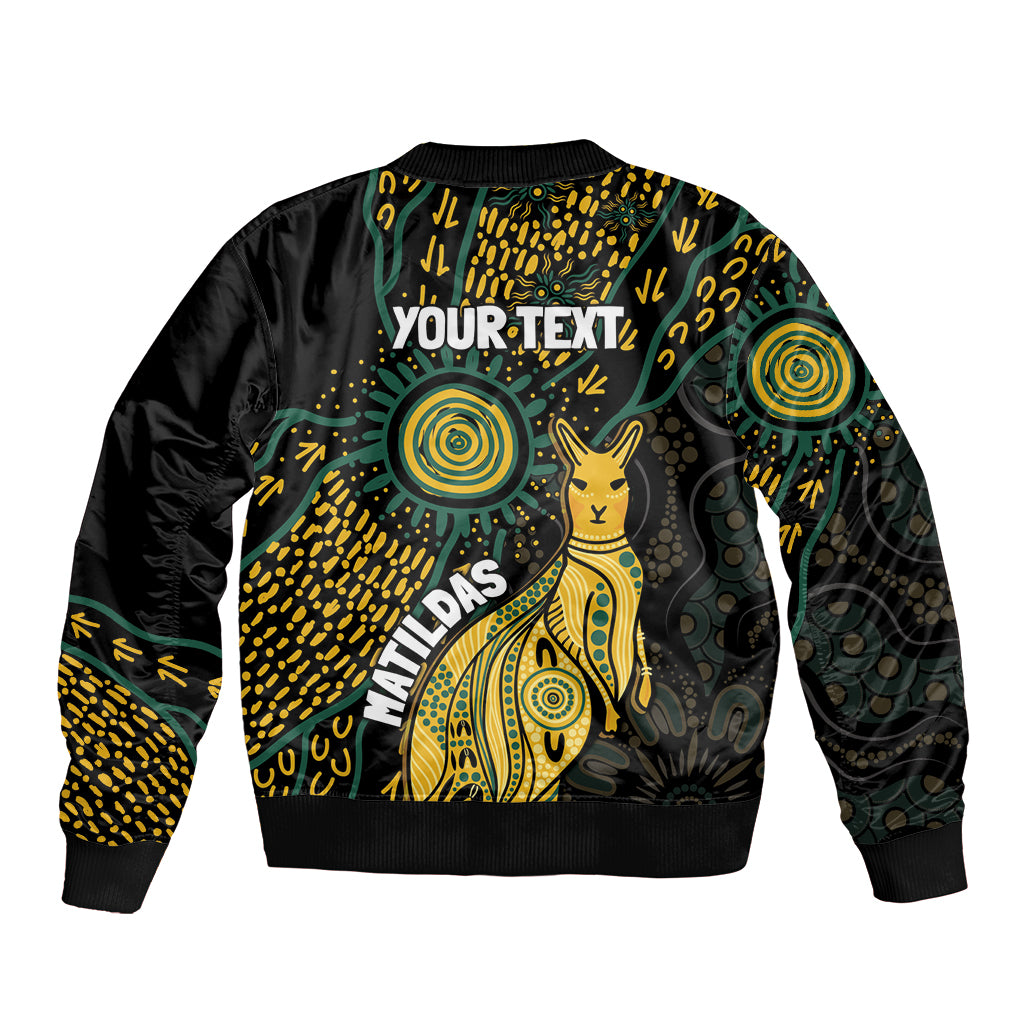 Australia Matildas Indigenous Sleeve Zip Bomber Jacket NAIDOC 2024 Keep The Fire Burning