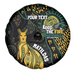 Australia Matildas Indigenous Spare Tire Cover NAIDOC 2024 Keep The Fire Burning
