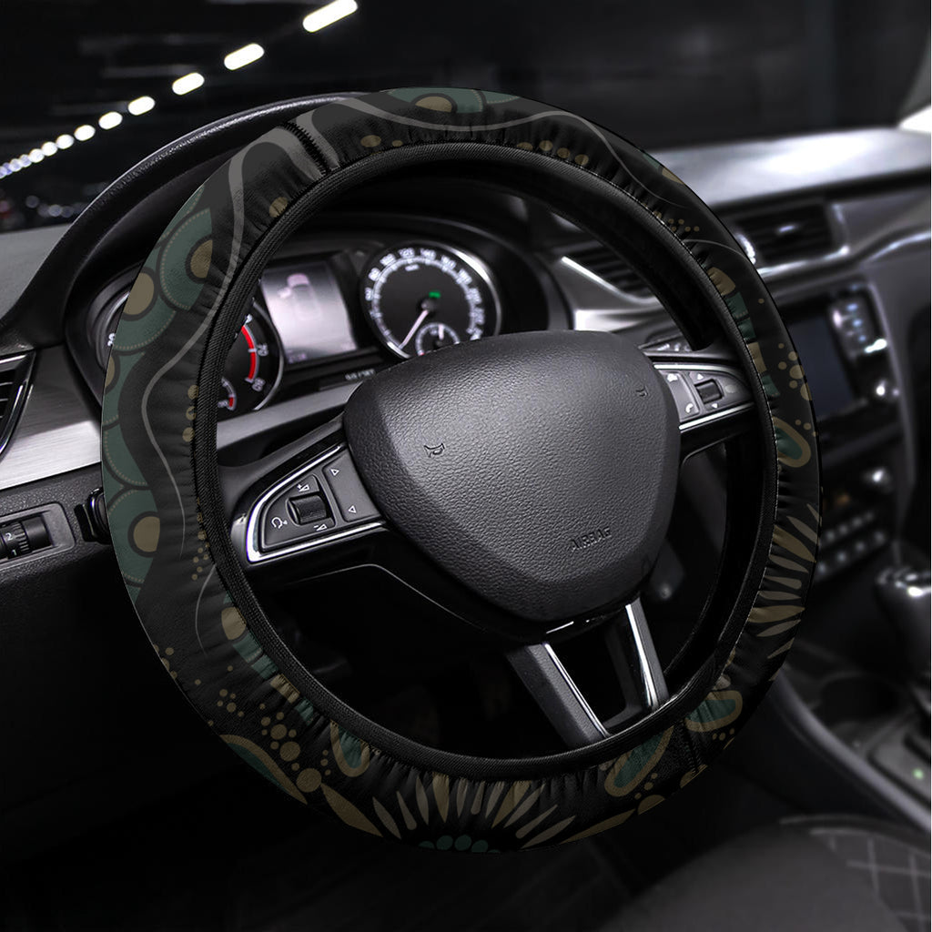 Australia Matildas Indigenous Steering Wheel Cover NAIDOC 2024 Keep The Fire Burning