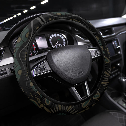 Australia Matildas Indigenous Steering Wheel Cover NAIDOC 2024 Keep The Fire Burning