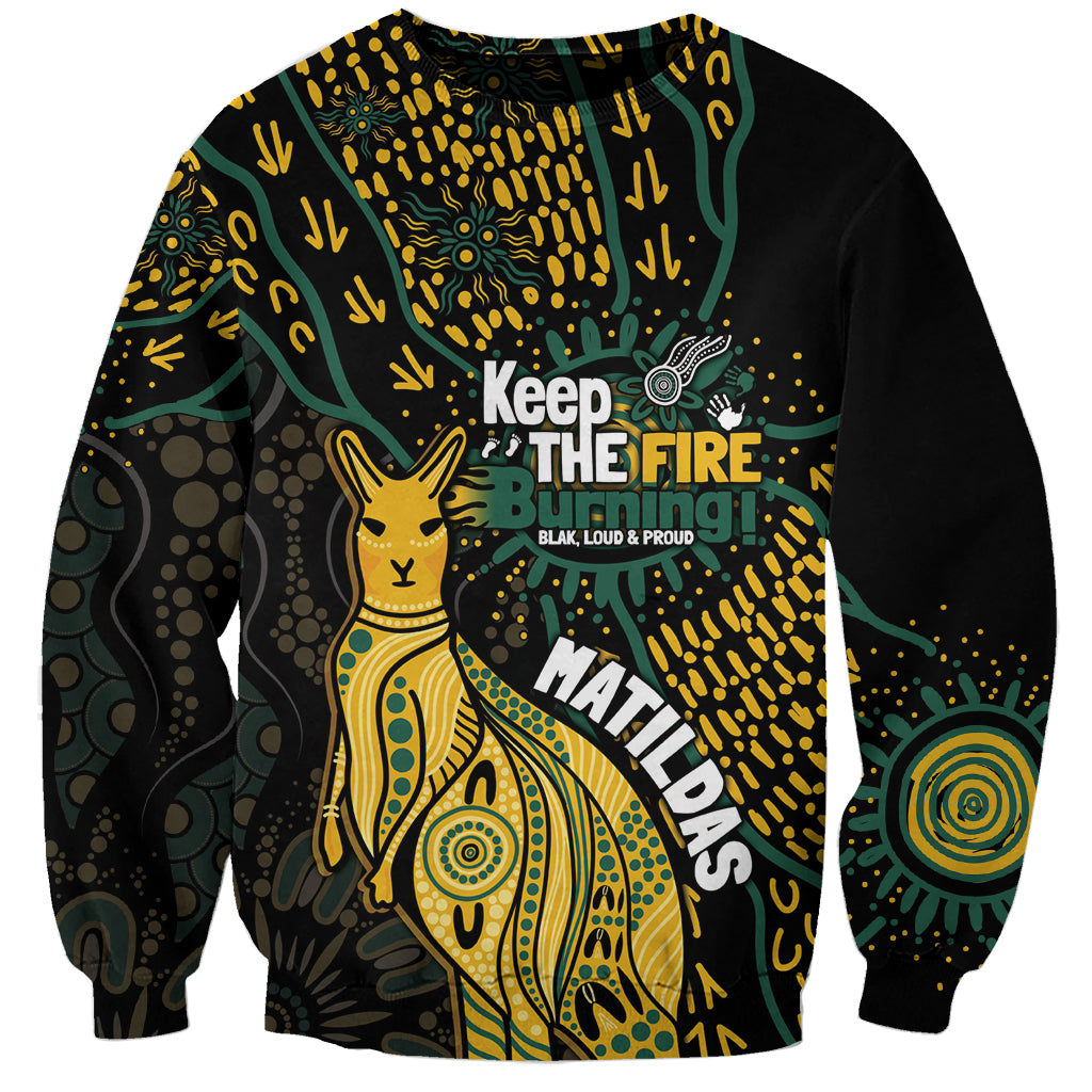 Australia Matildas Indigenous Sweatshirt NAIDOC 2024 Keep The Fire Burning