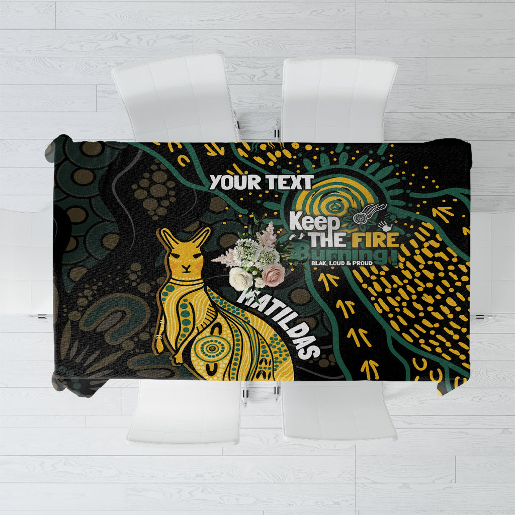 Australia Matildas Indigenous Tablecloth NAIDOC 2024 Keep The Fire Burning