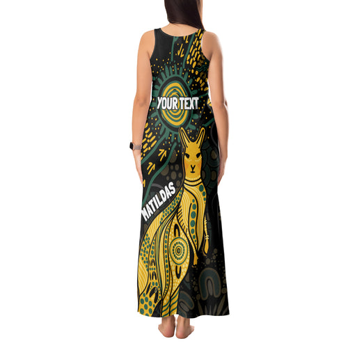 Australia Matildas Indigenous Tank Maxi Dress NAIDOC 2024 Keep The Fire Burning