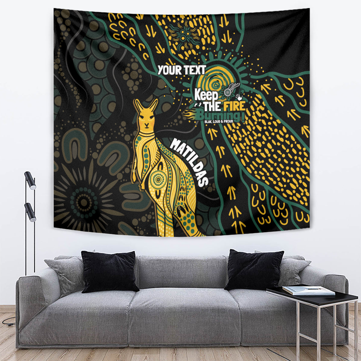 Australia Matildas Indigenous Tapestry NAIDOC 2024 Keep The Fire Burning