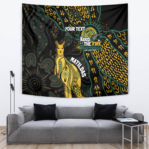 Australia Matildas Indigenous Tapestry NAIDOC 2024 Keep The Fire Burning
