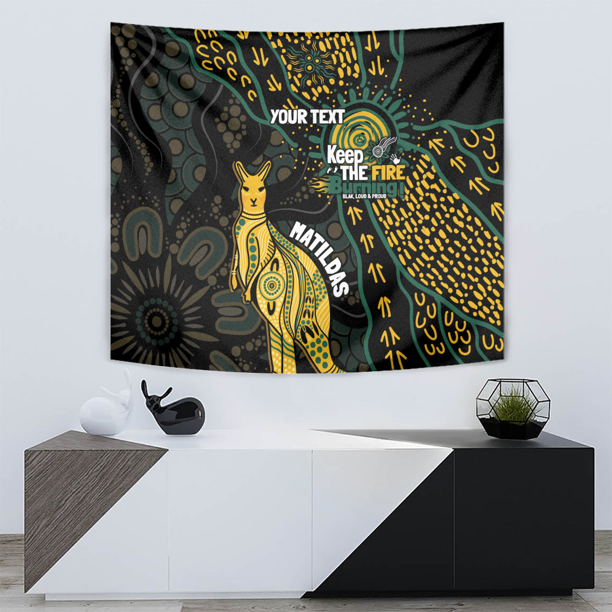 Australia Matildas Indigenous Tapestry NAIDOC 2024 Keep The Fire Burning