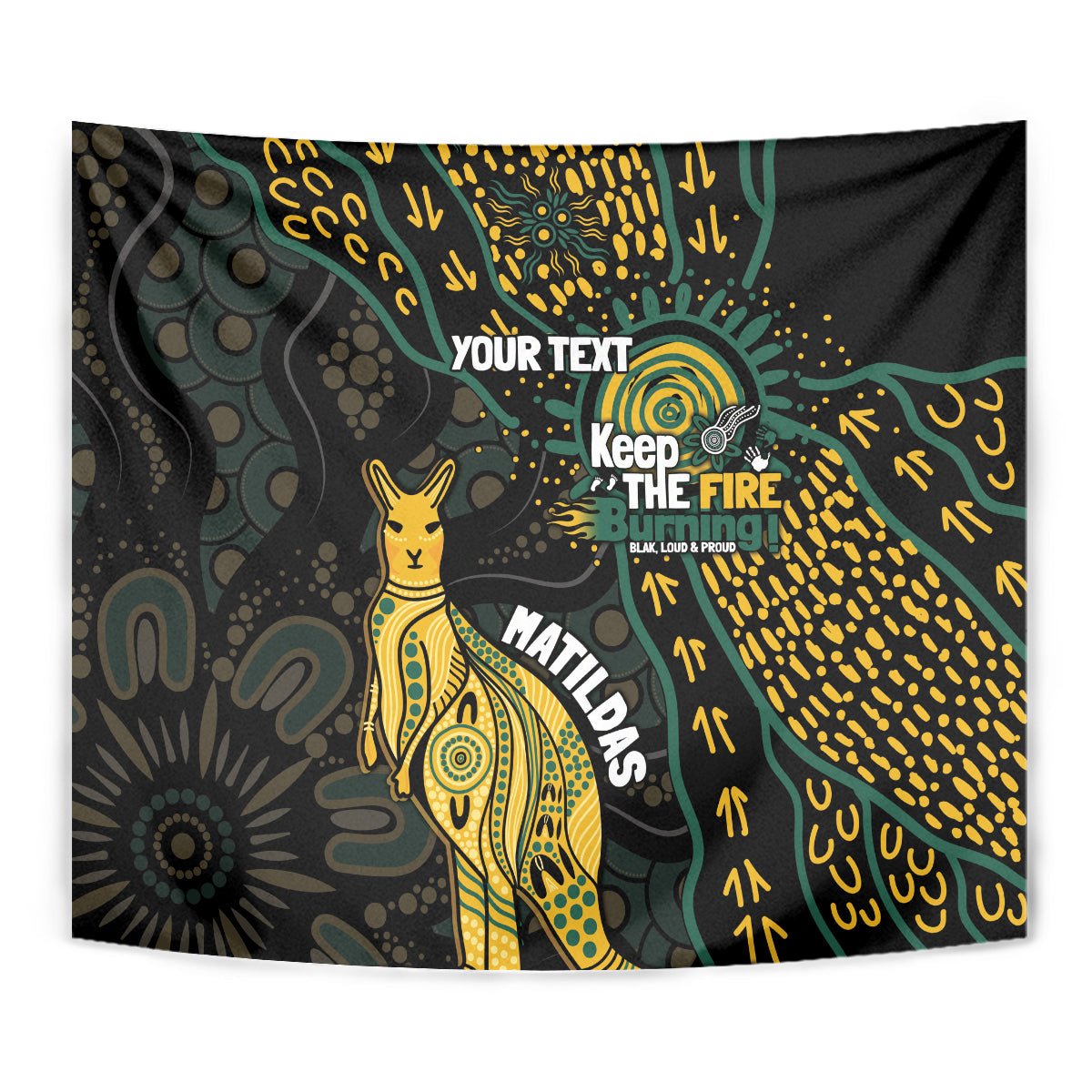 Australia Matildas Indigenous Tapestry NAIDOC 2024 Keep The Fire Burning