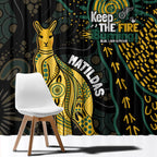 Australia Matildas Indigenous Window Curtain NAIDOC 2024 Keep The Fire Burning