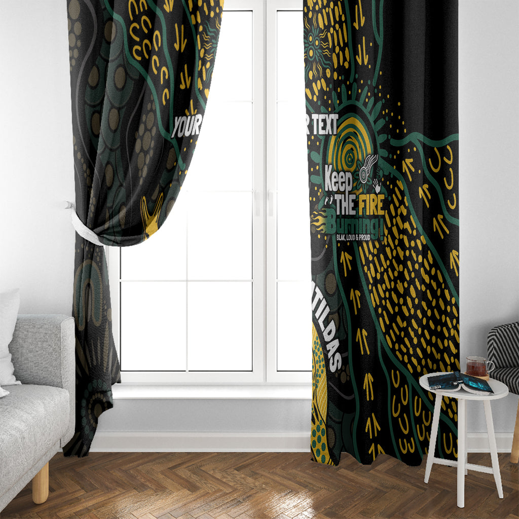 Australia Matildas Indigenous Window Curtain NAIDOC 2024 Keep The Fire Burning
