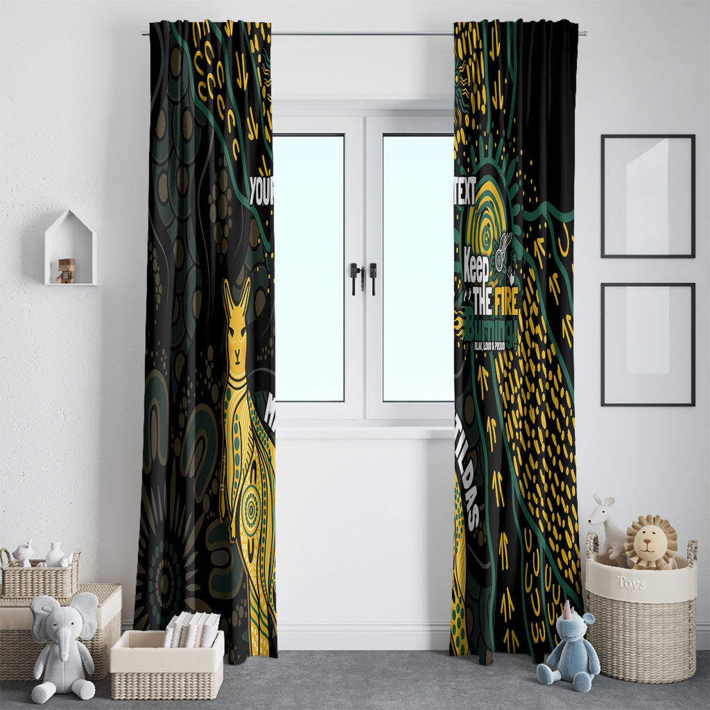 Australia Matildas Indigenous Window Curtain NAIDOC 2024 Keep The Fire Burning
