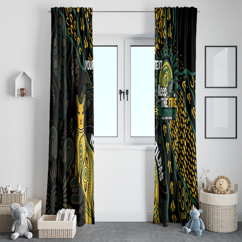 Australia Matildas Indigenous Window Curtain NAIDOC 2024 Keep The Fire Burning