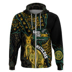 Australia Matildas Indigenous Zip Hoodie NAIDOC 2024 Keep The Fire Burning