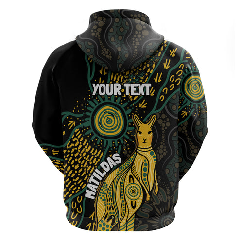 Australia Matildas Indigenous Zip Hoodie NAIDOC 2024 Keep The Fire Burning