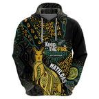Australia Matildas Indigenous Zip Hoodie NAIDOC 2024 Keep The Fire Burning