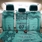 Australia Matildas Indigenous Back Car Seat Cover NAIDOC 2024 Turquoise Color