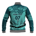 Australia Matildas Indigenous Baseball Jacket NAIDOC 2024 Turquoise Color