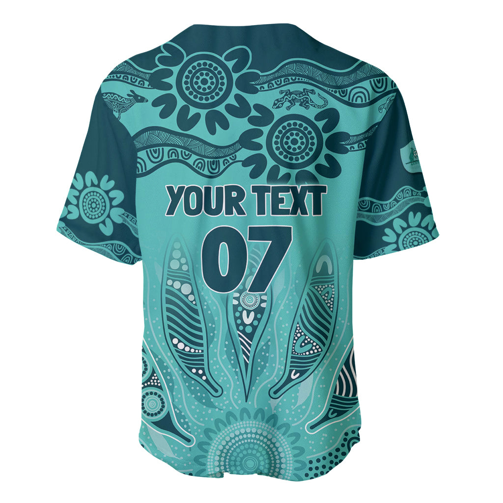 Australia Matildas Indigenous Baseball Jersey NAIDOC 2024 Turquoise Color