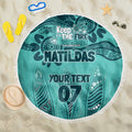 Australia Matildas Indigenous Beach Blanket NAIDOC 2024 Turquoise Color